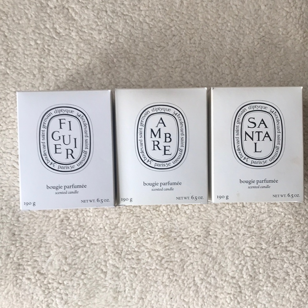 RESERVED Diptyque vessels with boxes